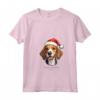 Cane Foxhound americano divertente Woofy Natale - Maglietta con Collo a V per Amanti dei Cani - Regalo Perfetto per Natale