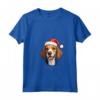 Cane Foxhound americano divertente Woofy Natale - Maglietta con Collo a V per Amanti dei Cani - Regalo Perfetto per Natale