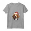 Cane Foxhound americano divertente Woofy Natale - Maglietta con Collo a V per Amanti dei Cani - Regalo Perfetto per Natale