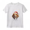 Cane Foxhound americano divertente Woofy Natale - Maglietta con Collo a V per Amanti dei Cani - Regalo Perfetto per Natale