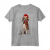 Natale Ugly Christmas Foxhound Americano Maglietta - Regalo Divertente per Amanti dei Cani - Santa Hat Xmas Design