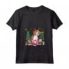 Donna Cane di Natale Divertente Inglese Foxhound Maglietta con Collo a V - Ideale per le Vacanze in Famiglia