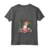 Donna Cane di Natale Divertente Inglese Foxhound Maglietta con Collo a V - Ideale per le Vacanze in Famiglia