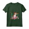 Donna Cane di Natale Divertente Inglese Foxhound Maglietta con Collo a V - Ideale per le Vacanze in Famiglia
