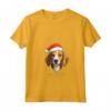 Design Semplice con Divertente Cane Foxhound Inglese Woofy Christmas Maglietta con Collo a V - Regalo Natale per Amanti dei Cani