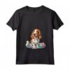 Donna Inglese Foxhound Cane Razza Buona Pasqua Uomini Donne Bambini Maglietta con Collo a V - Happy Easter Foxhound Inglese - Ideale per Festeggiare con la Famiglia