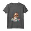 Donna Inglese Foxhound Cane Razza Buona Pasqua Uomini Donne Bambini Maglietta con Collo a V - Happy Easter Foxhound Inglese - Ideale per Festeggiare con la Famiglia