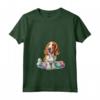 Donna Inglese Foxhound Cane Razza Buona Pasqua Uomini Donne Bambini Maglietta con Collo a V - Happy Easter Foxhound Inglese - Ideale per Festeggiare con la Famiglia