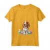 Donna Inglese Foxhound Cane Razza Buona Pasqua Uomini Donne Bambini Maglietta con Collo a V - Happy Easter Foxhound Inglese - Ideale per Festeggiare con la Famiglia