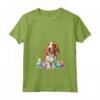 Donna Inglese Foxhound Cane Razza Buona Pasqua Uomini Donne Bambini Maglietta con Collo a V - Happy Easter Foxhound Inglese - Ideale per Festeggiare con la Famiglia