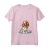 Donna Inglese Foxhound Cane Razza Buona Pasqua Uomini Donne Bambini Maglietta con Collo a V - Happy Easter Foxhound Inglese - Ideale per Festeggiare con la Famiglia