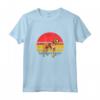 Foxhound Inglese Tramonto Retrò - Maglietta Design Vintage per Amanti dei Cani - Regalo Ideale per Natale o Compleanni