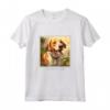 Foxhound Inglese Cane Giardino Fiori - Maglietta Pittura Animali Domestici per Mamma e Papà - Regalo Unico per Proprietari di Cani