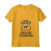 Donna Orgogliosamente Posseduto da un Cane - Maglietta English Foxhound con Collo a V - Ideale per Compleanno, Natale e International Dog Day