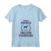 Donna Orgogliosamente Posseduto da un Cane - Maglietta English Foxhound con Collo a V - Ideale per Compleanno, Natale e International Dog Day