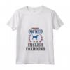 Donna Orgogliosamente Posseduto da un Cane - Maglietta English Foxhound con Collo a V - Ideale per Compleanno, Natale e International Dog Day