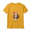 Design Semplice con Divertente Cane Foxhound Inglese Woofy Christmas Maglietta - Regalo Natale per Amanti dei Cani - Collo a V