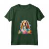 Donna Inglese Foxhound Cane Razza Buona Pasqua - Maglietta Happy Easter con Collo a V per Uomini, Donne e Bambini