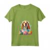 Donna Inglese Foxhound Cane Razza Buona Pasqua - Maglietta Happy Easter con Collo a V per Uomini, Donne e Bambini