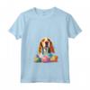 Donna Inglese Foxhound Cane Razza Buona Pasqua - Maglietta Happy Easter con Collo a V per Uomini, Donne e Bambini