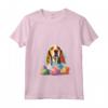 Donna Inglese Foxhound Cane Razza Buona Pasqua - Maglietta Happy Easter con Collo a V per Uomini, Donne e Bambini