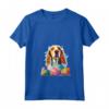 Donna Inglese Foxhound Cane Razza Buona Pasqua - Maglietta Happy Easter con Collo a V per Uomini, Donne e Bambini