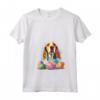 Donna Inglese Foxhound Cane Razza Buona Pasqua - Maglietta Happy Easter con Collo a V per Uomini, Donne e Bambini