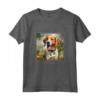 Foxhound Inglese Cane Giardino Fiori Pittura - Maglietta per Mamma e Papà, Ideale Regalo per Proprietari di Cani - Leggera e Confortevole
