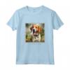 Foxhound Inglese Cane Giardino Fiori Pittura - Maglietta per Mamma e Papà, Ideale Regalo per Proprietari di Cani - Leggera e Confortevole