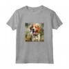 Foxhound Inglese Cane Giardino Fiori Pittura - Maglietta per Mamma e Papà, Ideale Regalo per Proprietari di Cani - Leggera e Confortevole