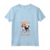 Donna Corridore e Foxhound Inglese - Maglietta con Collo a V per Amanti del Jogging - Slogan 'Miles of Smiles'