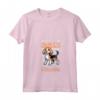 Donna Corridore e Foxhound Inglese - Maglietta con Collo a V per Amanti del Jogging - Slogan 'Miles of Smiles'