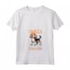 Donna Corridore e Foxhound Inglese - Maglietta con Collo a V per Amanti del Jogging - Slogan 'Miles of Smiles'