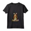 Donna Inglese Foxhound Cane Razza Buona Pasqua Uomini Donne Bambini Maglietta con Collo a V - Happy Easter English Foxhound Dog Breed - Ideale per Festeggiare la Pasqua con Stile