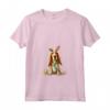 Donna Inglese Foxhound Cane Razza Buona Pasqua Uomini Donne Bambini Maglietta con Collo a V - Happy Easter English Foxhound Dog Breed - Ideale per Festeggiare la Pasqua con Stile