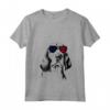 Donna Bandiera inglese Foxhound Dog 4 luglio America USA Maglietta con Collo a V - Regalo per Proprietari Foxhound Inglesi - Perfetto per il 4 luglio e Altre Occasioni
