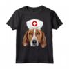 Inglese Foxhound Indossare un Cappello da Infermiera Maglietta - Ideale Regalo per Amanti dei Cani e Proprietari di Foxhound inglese