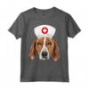 Inglese Foxhound Indossare un Cappello da Infermiera Maglietta - Ideale Regalo per Amanti dei Cani e Proprietari di Foxhound inglese