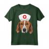 Inglese Foxhound Indossare un Cappello da Infermiera Maglietta - Ideale Regalo per Amanti dei Cani e Proprietari di Foxhound inglese