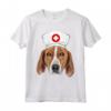 Inglese Foxhound Indossare un Cappello da Infermiera Maglietta - Ideale Regalo per Amanti dei Cani e Proprietari di Foxhound inglese