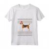 Donna Natale Foxhound Inglese - Maglietta Collo a V con Design Natalizio - Regalo Perfetto per Orgogliosi Proprietari di Foxhound Inglese