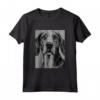 Cool Inglese Foxhound Ritratto in Bianco e Nero - Maglietta per Amanti dei Cani - Ideale come Regalo per Natale, Ringraziamento o Compleanni