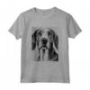 Cool Inglese Foxhound Ritratto in Bianco e Nero - Maglietta per Amanti dei Cani - Ideale come Regalo per Natale, Ringraziamento o Compleanni