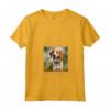 Foxhound Inglese Cane Giardino Fiori Pittura Mamma Papà Maglietta - Ideale Regalo per Proprietari di Cani - Collo a V e Taglio Classico