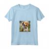 Foxhound Inglese Cane Giardino Fiori Pittura Mamma Papà Maglietta - Ideale Regalo per Proprietari di Cani - Collo a V e Taglio Classico
