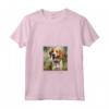 Foxhound Inglese Cane Giardino Fiori Pittura Mamma Papà Maglietta - Ideale Regalo per Proprietari di Cani - Collo a V e Taglio Classico
