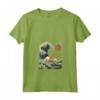 Donna Inglese Foxhound Giapponese Kanagawa Wave Divertente Surf Dog Maglietta con Collo a V - Regalo per Proprietari di Foxhound e Amanti dei Cani