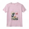 Donna Inglese Foxhound Giapponese Kanagawa Wave Divertente Surf Dog Maglietta con Collo a V - Regalo per Proprietari di Foxhound e Amanti dei Cani