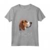 Donna Mamma Foxhound Inglese Maglietta con Collo a V - Design Inglese Foxhound Mum Mommy Mams - Regalo Unico per Amanti dei Cani