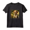 Foxhound Inglese Cane Giardino Fiori - Maglietta Pittura Animale Domestico per Mamma e Papà - Ideale per Regalo Unico